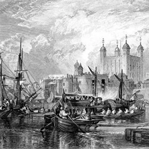 The Tower of London, engraved by Miller published 1831 (illustration)