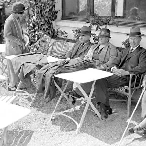 At Aix-Les-Bains Mr Bonar Law with Mr and Mrs Rudyard Kipling. 31 October 1923