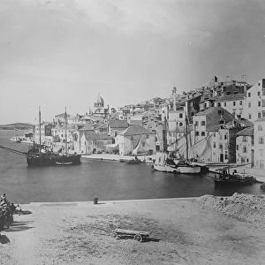 Harbour of Sibenik in Croatia December 1921