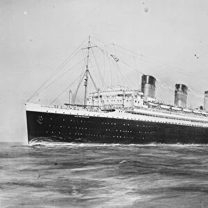 Largest post war designed liner. The Ile de France, of the French Line, the
