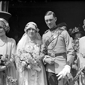 Wedding of Mr A. C. E. West, 10th Baluch Regiment, and Miss Mabella Lyall Reynolds