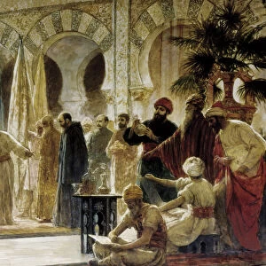 Abd Al-Rahman III, detail of a painting by Dionis Baixeras i Verdaguer, 1885