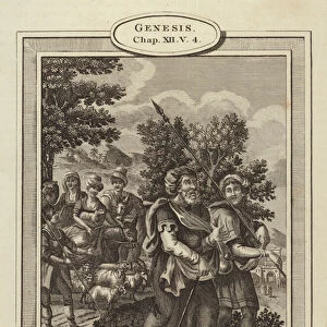 The call of Abram, Genesis, Chapter XII, Verse 4 (engraving)