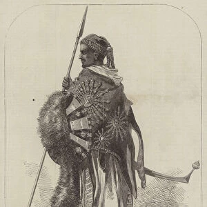 The Abyssinian Expedition, Costume of a Native Chief (engraving)