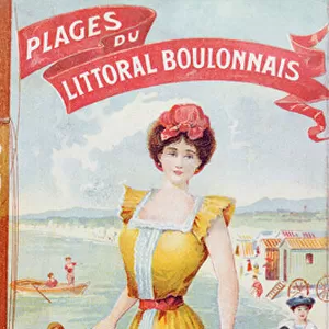 Advertisement for the beaches along the Coast of Boulogne. c. 1905 (colour litho)