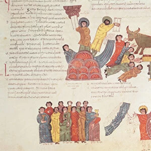 Adoration of the Golden Calf, from the Visigothic-Mozarabic Bible of St
