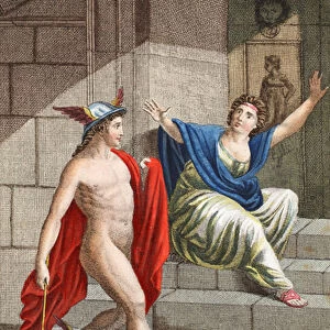 Aglauros and Mercury or Aglauro e Mercurio, illustration from Ovids Metamorphoses