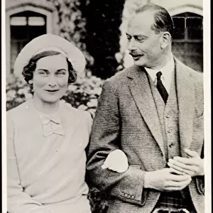 Ak H. R. H. The Duke of Gloucester, Lady Alice Montagu Douglas Scott, Baltmore (b / w photo)