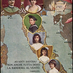 Ak Jolanda di Savoia, Giovanna, Queen Elena of Italy, Viktor Emanuel (b / w photo)