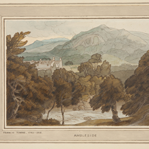Ambleside, A View near Clappers Gate, Ambleside, 1786 (w / c & sepia on paper)