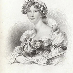 Anna Maria Porter, English poet and novelist, 1819 (engraving)
