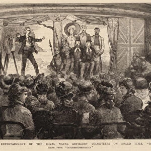 The Annual Entertainment of the Royal Naval Artillery Volunteers on Board HMS "Rainbow"(engraving)