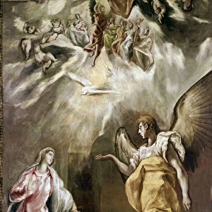 Annunciation - The Annunciation, 1608-1614 - Painting by Domenikos Theotokopoulos Dit El