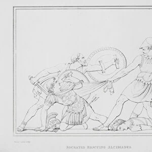 Antonio Canova: Socrates rescuing Alcibiades (engraving)