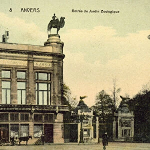 Antwerp, Entry to the Zoological Gardens (colour photo)