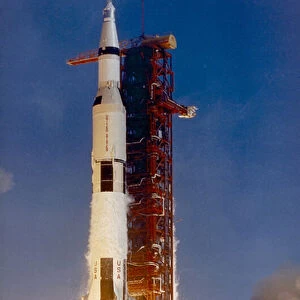 Apollo 11 Lifts Off, 1969 (photo)