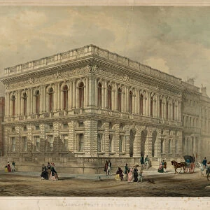The Army and Navy Club House, London (coloured engraving)