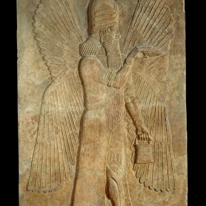 Art Mesopotamie (Assyria): Cour du palais du roi d Assyria Sargon II (721 - 705 BC)