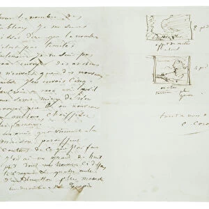 Autograph letter to landscape painter and politician Charles Le Roux, Paris