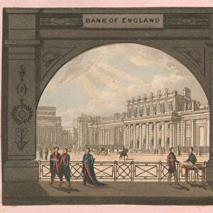 Bank of England (coloured engraving)