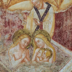 Baptism of St. Eustace, detail of the lower register (fresco)