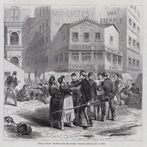 Barricade on the Place Blanche, Paris Commune, 1871 (engraving)