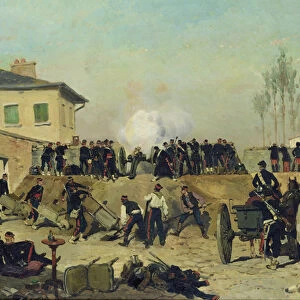The Battle of Villejuif, Siege of Paris, 1870 (oil on canvas)