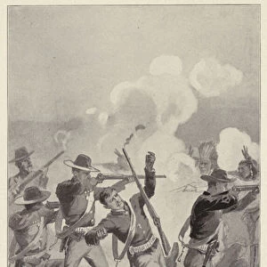 Battle of Wounded Knee (litho)