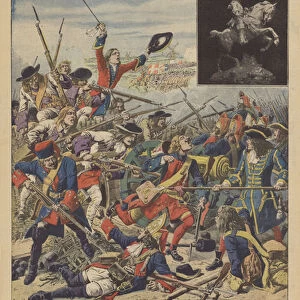 Bicentennial of the French victory at the Battle of Denain (colour litho)