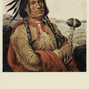 Big Foot, Chieftain of the Hunkpapa Sioux (colour litho)