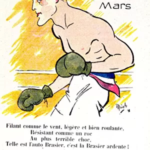 The boxer Georges Carpentier, c. 1920 (colour litho)