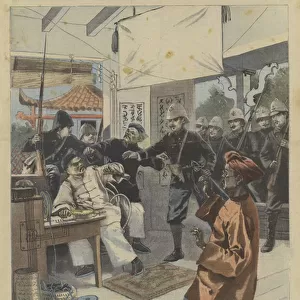 The Boxer Rebellion: on the road to Baoding, China (colour litho)
