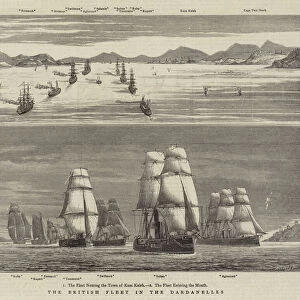The British Fleet in the Dardanelles (engraving)