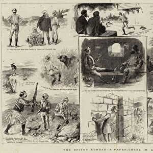 The Briton Abroad, a Paper-Chase in Albania (engraving)