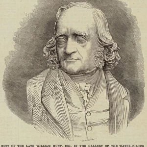 Bust of the Late William Hunt, Esquire, in the Gallery of the Water-Colour Society (engraving)