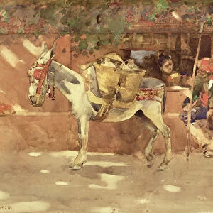 A Byway in Granada, 1891 (w / c on paper)