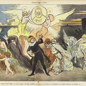 Centenary of the birth of Victor Hugo, illustration for Le Rire (colour litho)