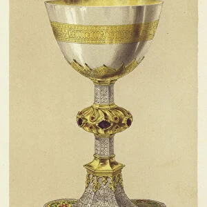 Chalice, in the Style of the Fifteenth Century, in Silver, Parcel Gilt and Enamelled (chromolitho)
