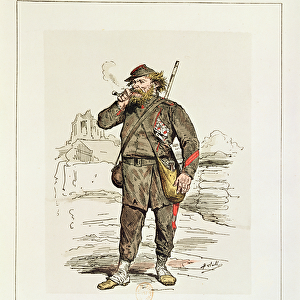 Characters of the Paris Commune - a Federe from Menilmontant-Charonne, 1871 (colour