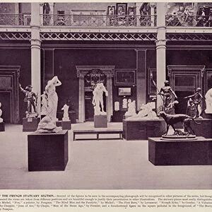 Chicago Worlds Fair, 1893: Centre of the French Statuary Section (b / w photo)