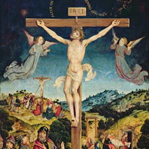 Christ on the Cross (oil on panel)