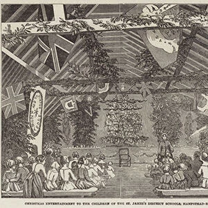 Christmas Entertainment to the Children of the St Jamess District Schools, Hampstead-Road (engraving)