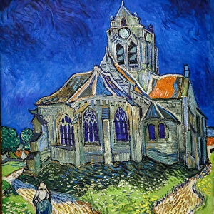 The church in Auvers-Sur-Oise, view from the chevet, 1890 (Oil on Canvas)