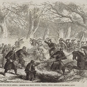 The Civil War in America, Skirmish near Falls Church, Virginia (engraving)