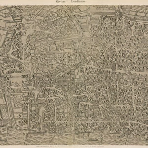 Civitas Londinium, from the original survey in the Guildhall Library, from the reign of Queen Elizabeth (engraving)