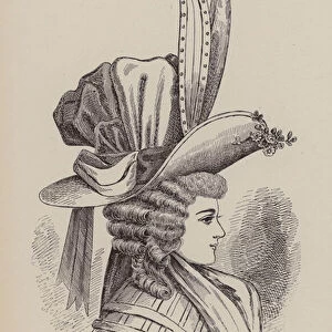Coiffure with a Spanish Hat (engraving)