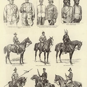 Colonial Troops who took part in the Procession (litho)