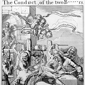 The Conduct of the Two B *** rs, published by George Bickham the Younger aftr Pietro Testa