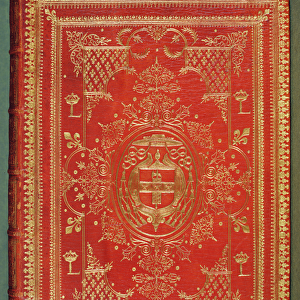 Cover of a book owned by Cardinal Mazarin, with the finishing showing the cardinal