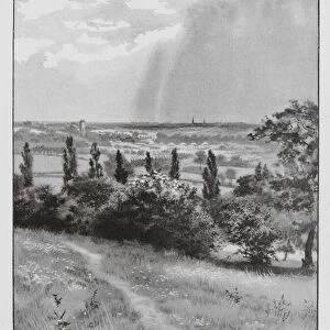 Crouch End, from Muswell Hill (litho)